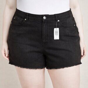 NWTS Torrid 3.5 Inch Vintage Stretch Mid-Rise Shorts - Black Size 28